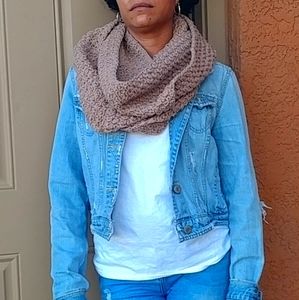 Chunky Infinity Scarf, Tan Scarves, Infinity Scarf